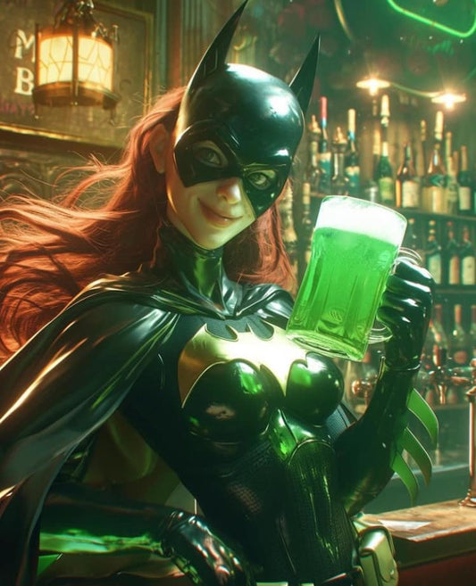 Batgirl Green Beer Bar Print Poster