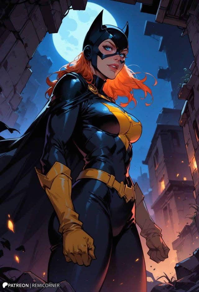 Batgirl Nightscape Print Poster