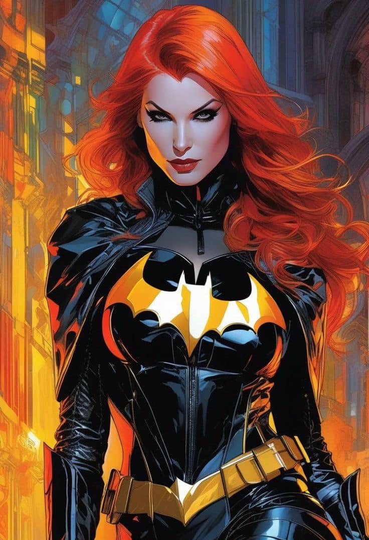Batgirl Portrait Illustration Print Poster