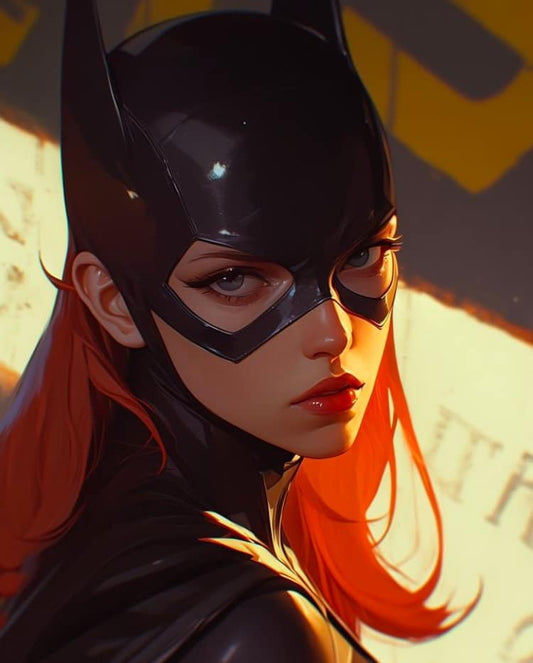 Batgirl Portrait Red Hair (2) Print Poster