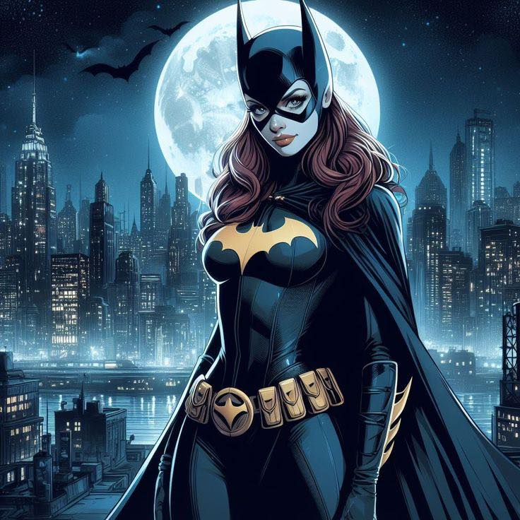Batgirl Moonlight Gotham 1234 Print Poster