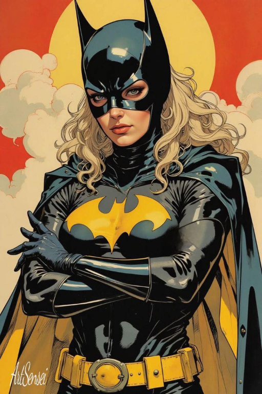Batgirl Sun Background 438 Print Poster