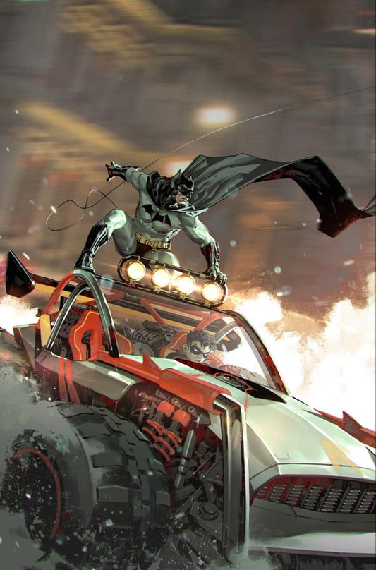 Batman Action Car Chase Print Poster