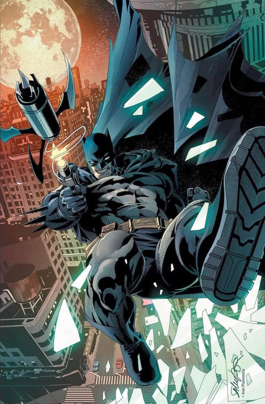 Batman Action Comic Cityscape Print Poster