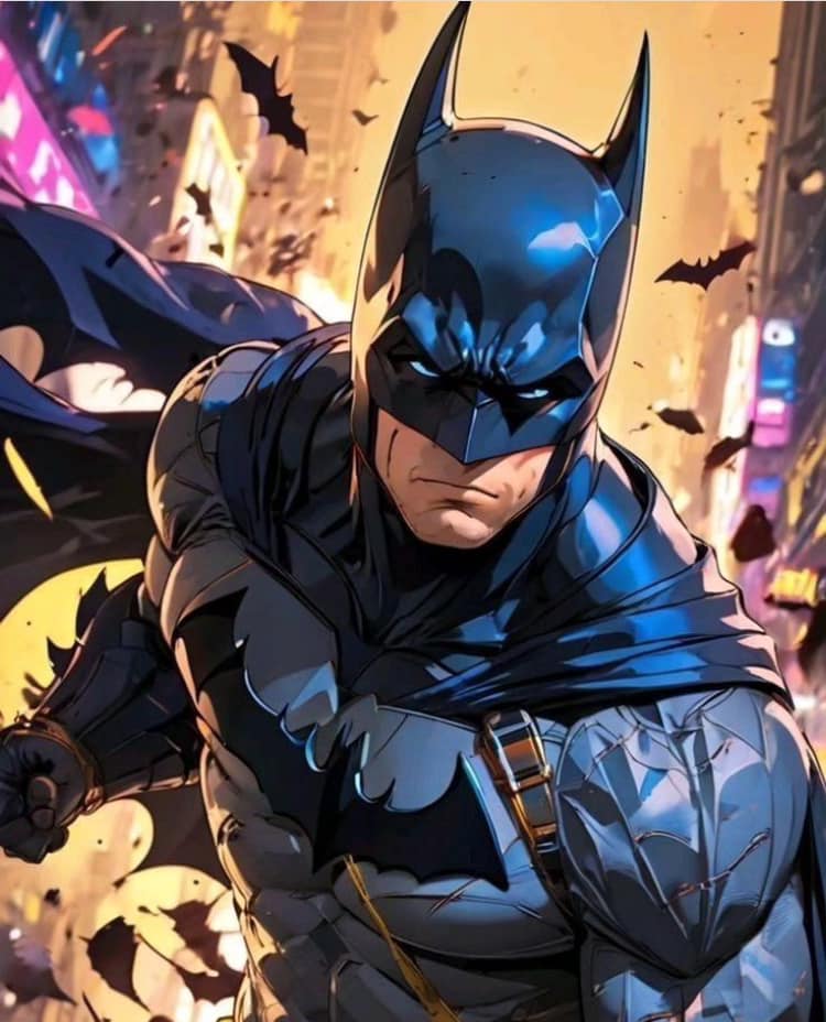 Batman Action Scene Print Poster