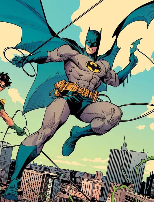 Batman Action Scene Urban Hero Print Poster