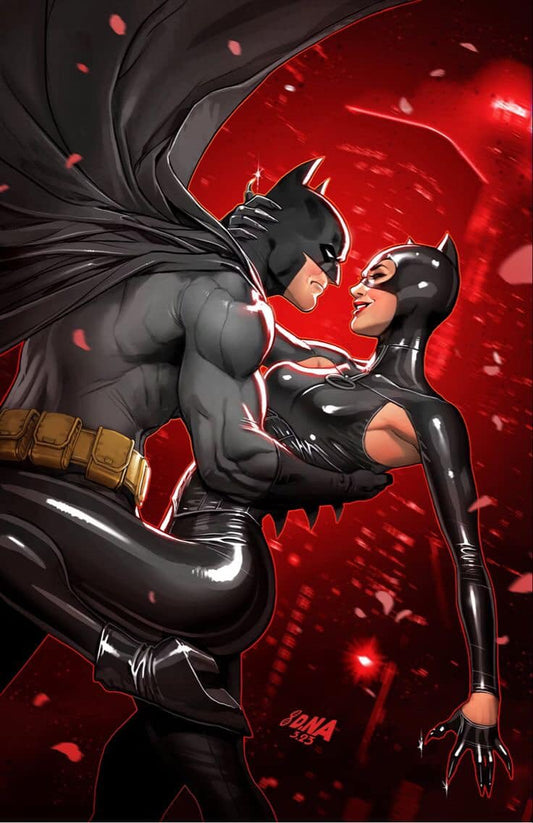 Batman And Catwoman Embrace Print Poster
