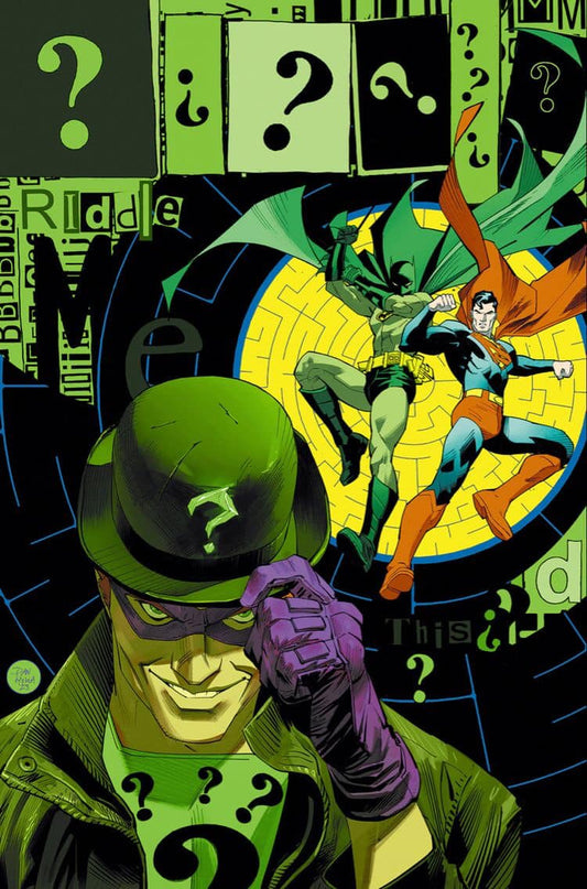 Batman And Riddler Comic Art Print Poster