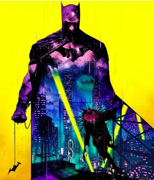 Batman Art Silhouette Cityscape Print Poster
