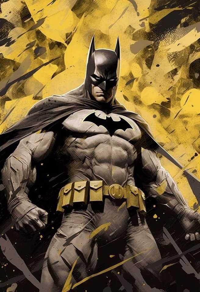 Batman Artwork Action Portrait Print Poster