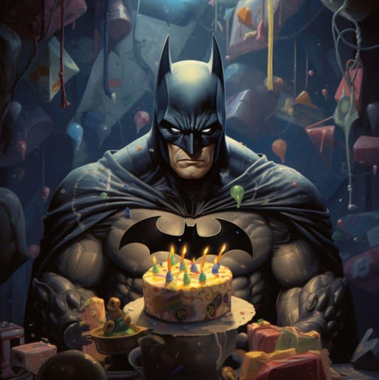 Batman Birthday Cake Party Print Poster