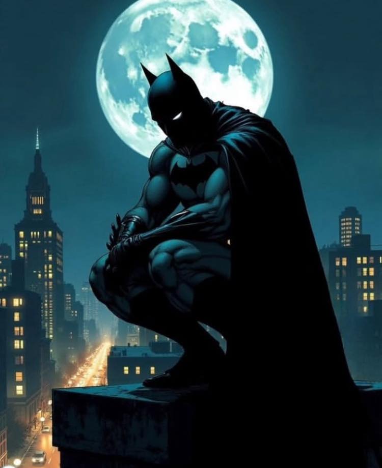 Batman Citynight Silhouette Print Poster