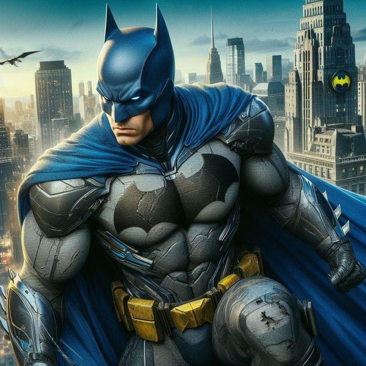 Batman Cityscape Action Print Poster