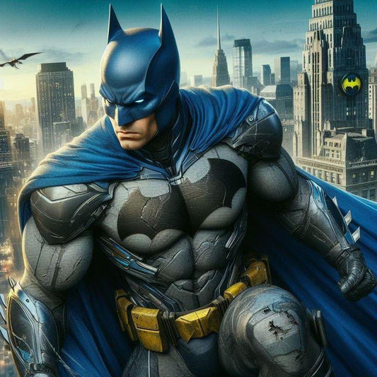 Batman Cityscape Action Print Poster