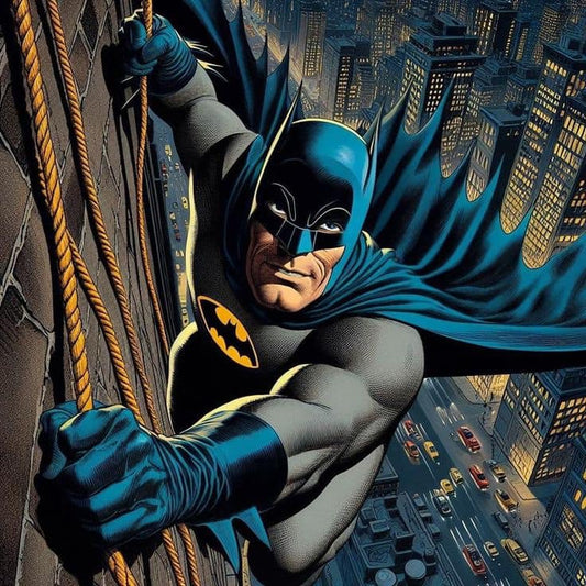 Batman Cityscape Climb Print Poster