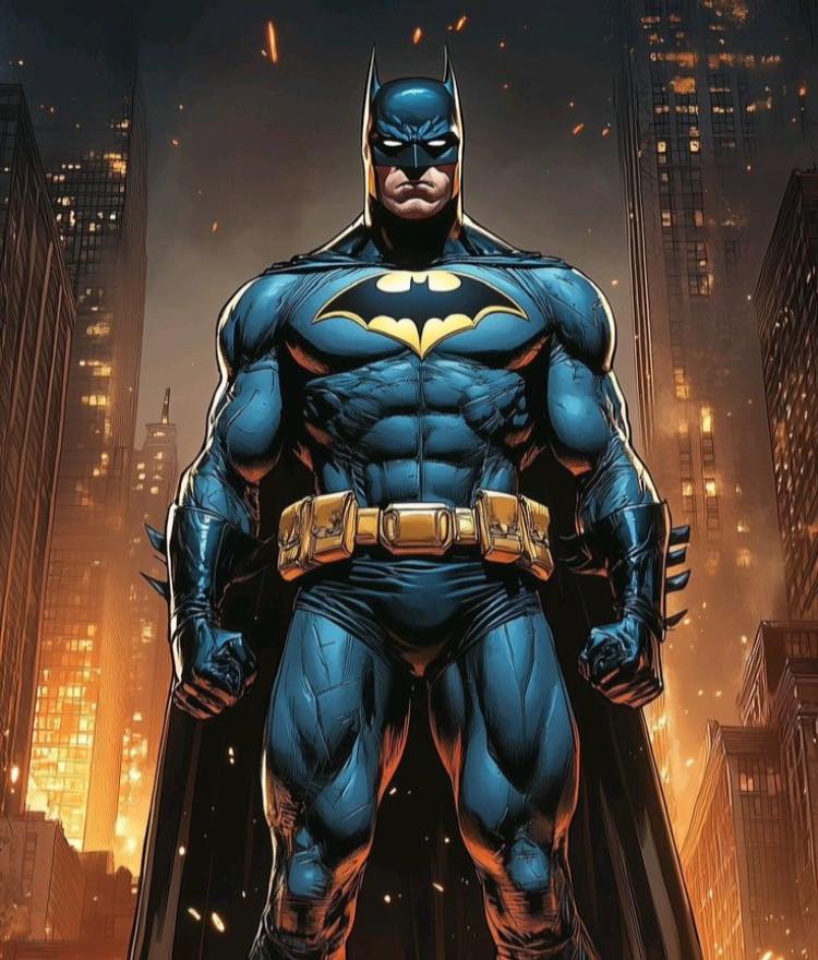 Batman Cityscape Dramatic Print Poster