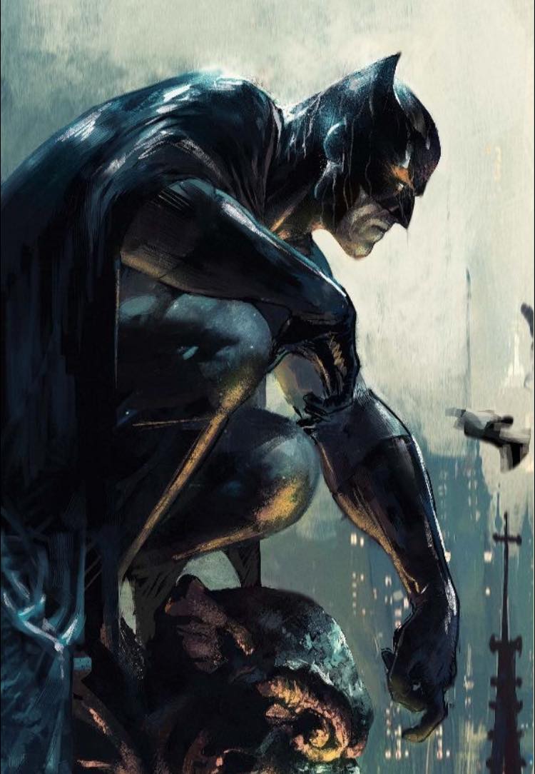 Batman Cityscape Dramatic Pose Print Poster