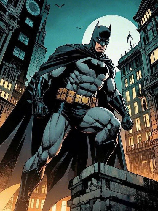 Batman Cityscape Moonlight Print Poster