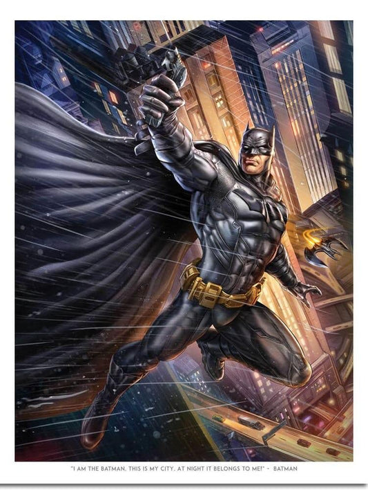 Batman Cityscape Night Print Poster