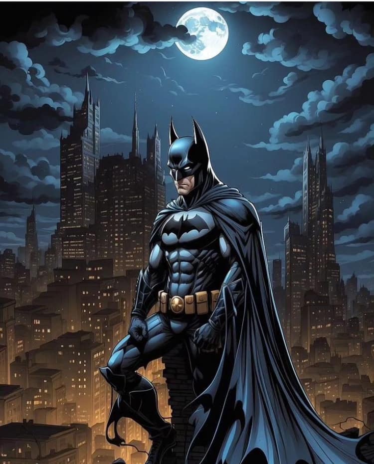 Batman Cityscape Night (2) Print Poster