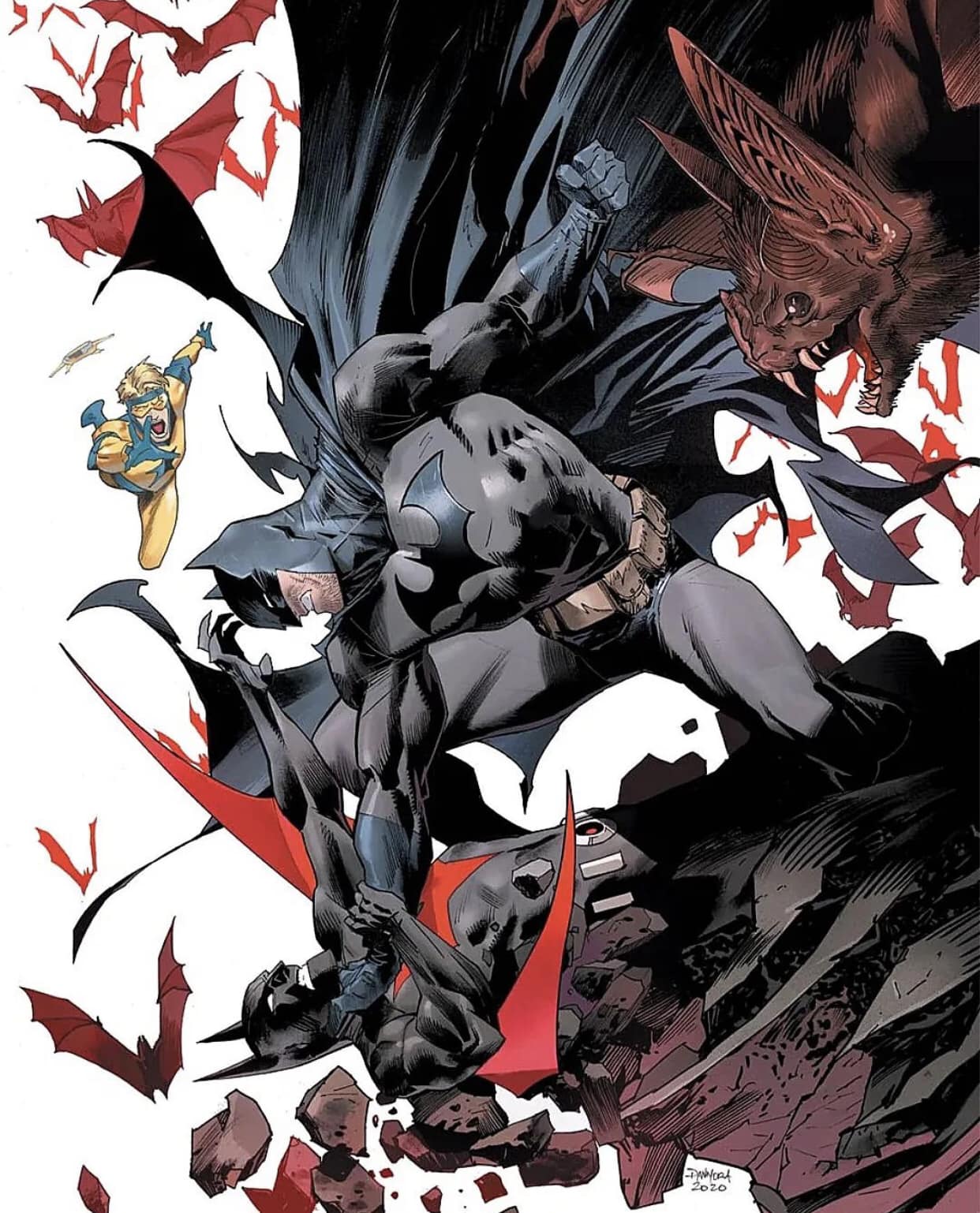 Batman Combat Battle Scene Print Poster
