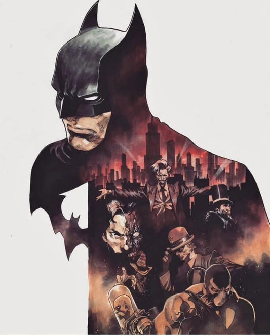 Batman Comic Illustration Print Poster