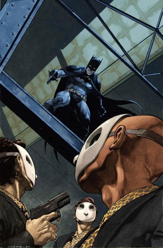 Batman Confrontation Masked Thieves Print Poster