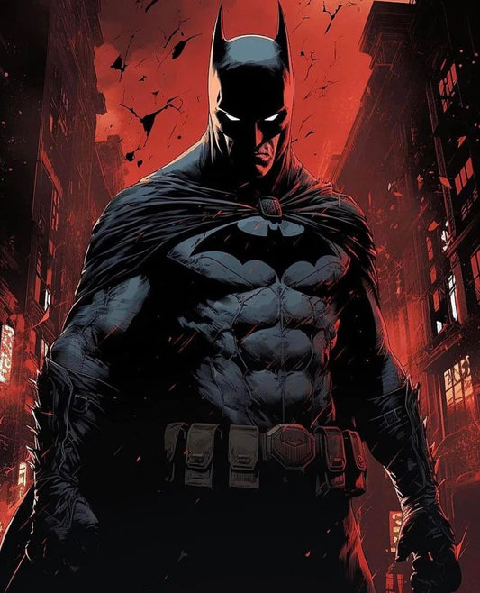 Batman Dark Cityscape Print Poster