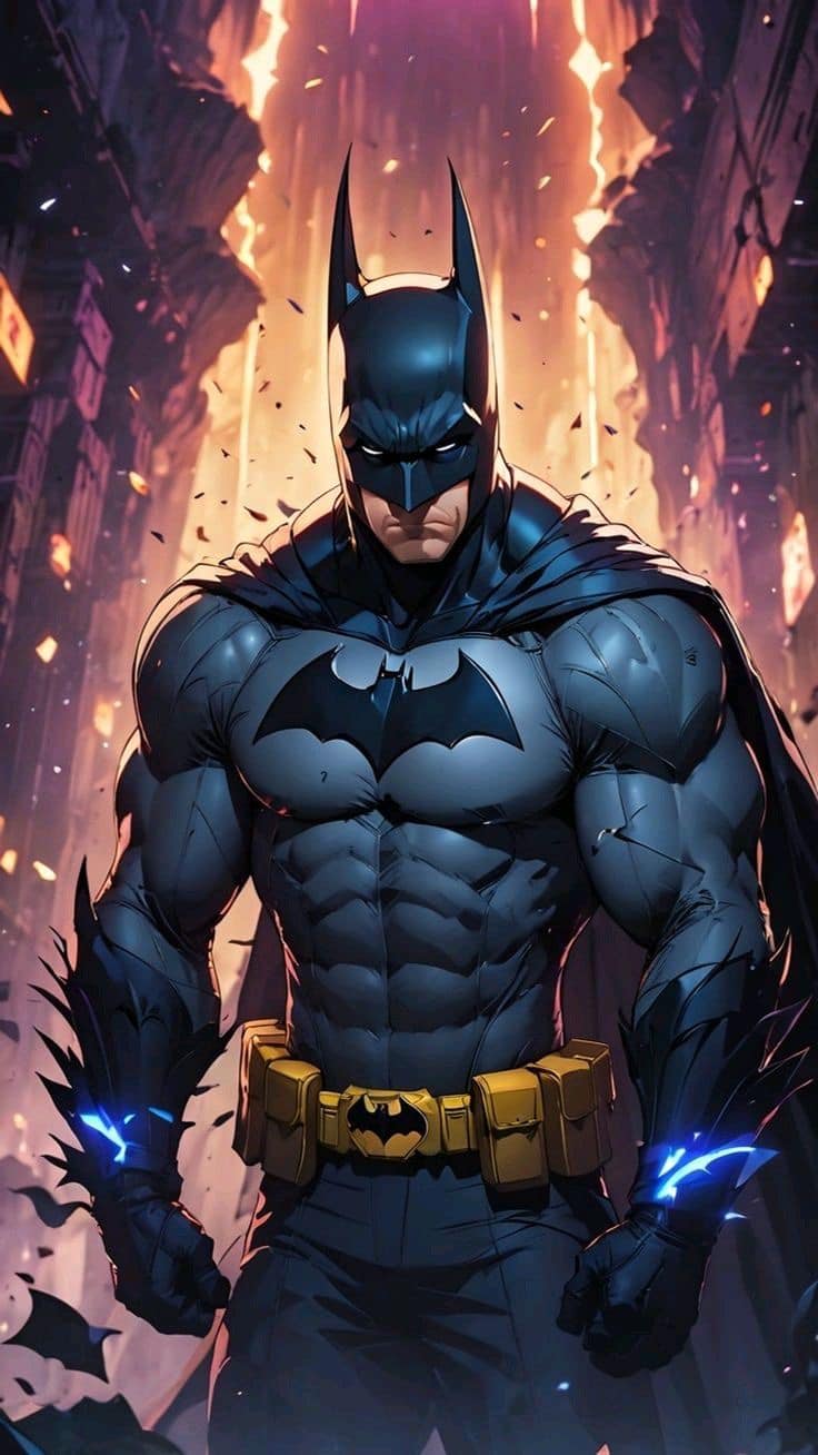 Batman Dark Knight Heroic Portrait Print Poster