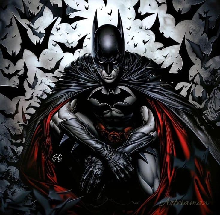 Batman Dark Theme Artwork Print Poster