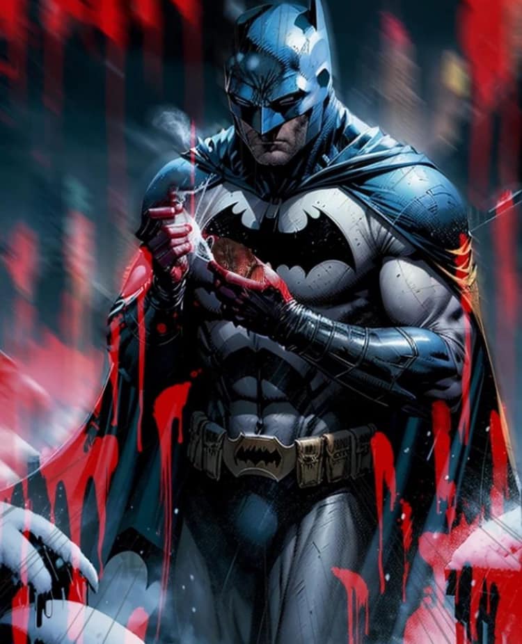 Batman Dark Themed Artwork Print Poster