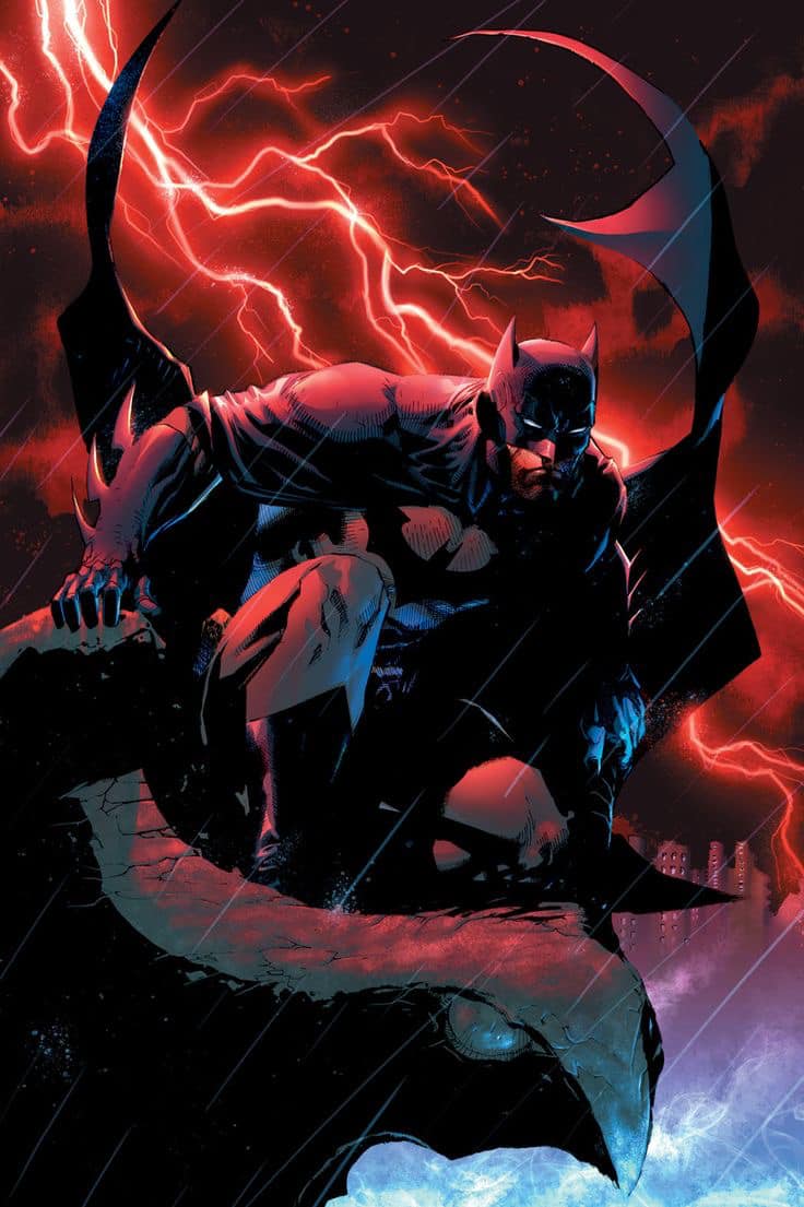 Batman Darknight Stormy Fight Print Poster