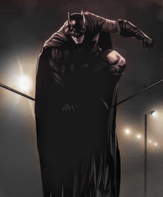 Batman Dramatic Pose Nighttime Print Poster