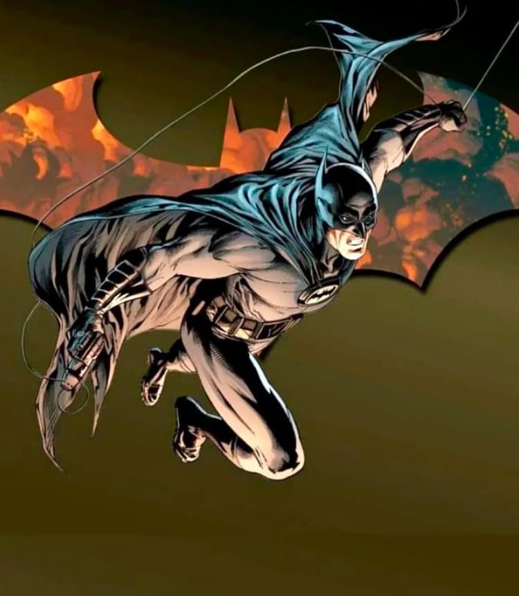 Batman Flying Action Artwork Print Poster