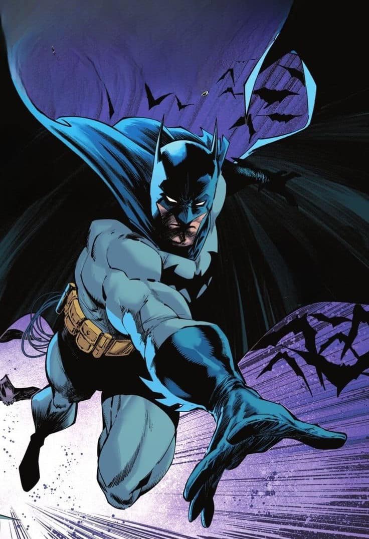 Batman Flying Action Scene Print Poster
