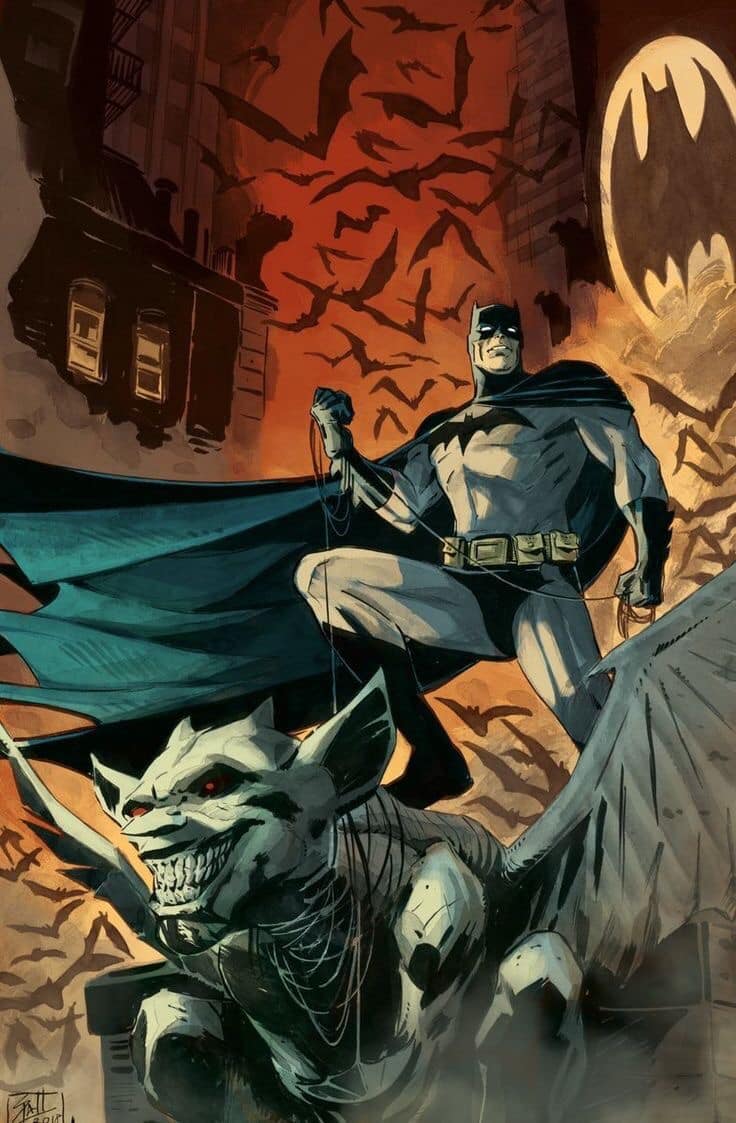 Batman Gargoyle Illustration Print Poster