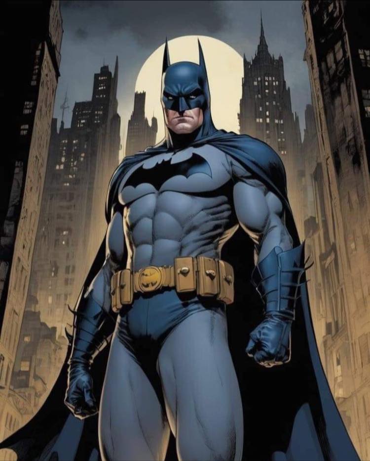 Batman Gotham City Driving Moonlight Print Poster