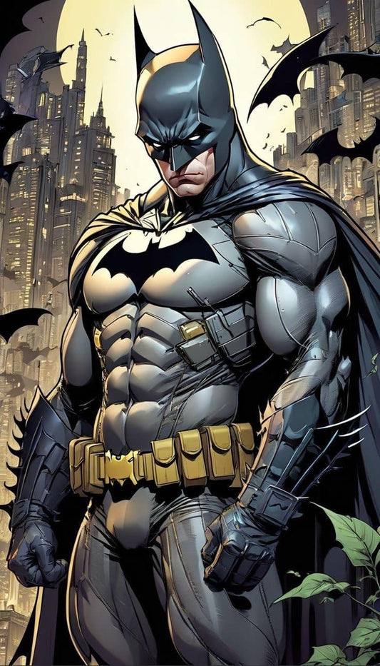 Batman Gotham City Skyline Print Poster