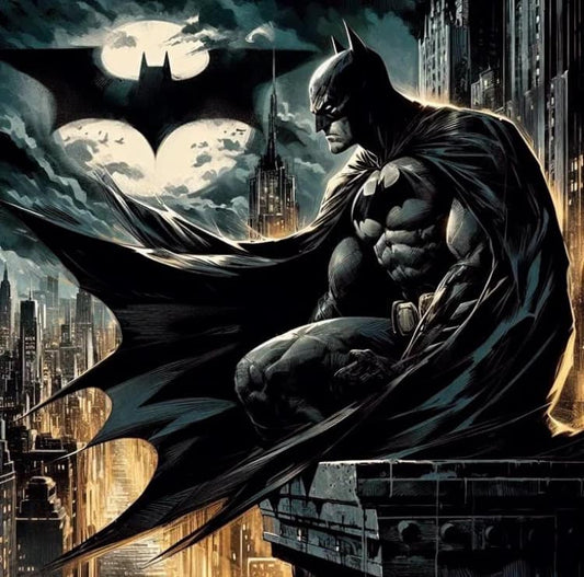 Batman Gotham City Watchful Night Print Poster
