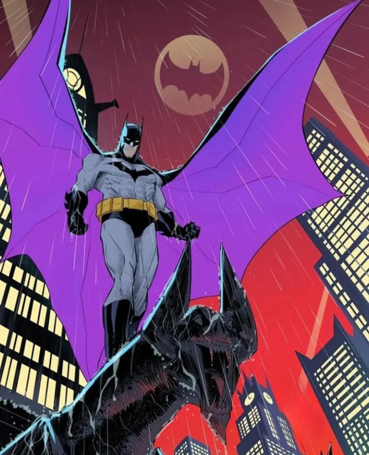 Batman Gotham Rainy Night Print Poster