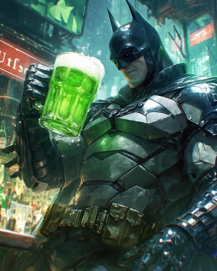 Batman Green Beer Nightlife Print Poster
