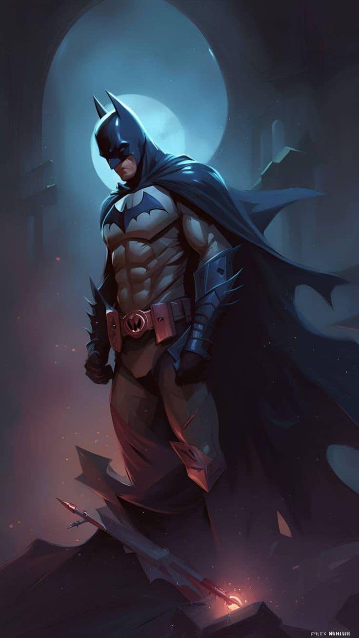 Batman Hero Illustration Print Poster