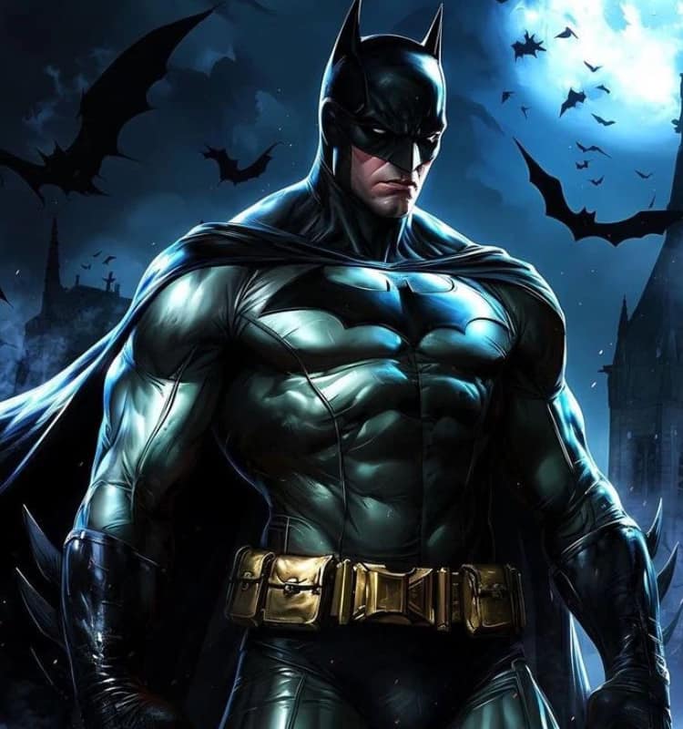 Batman Hero Nightscape Print Poster