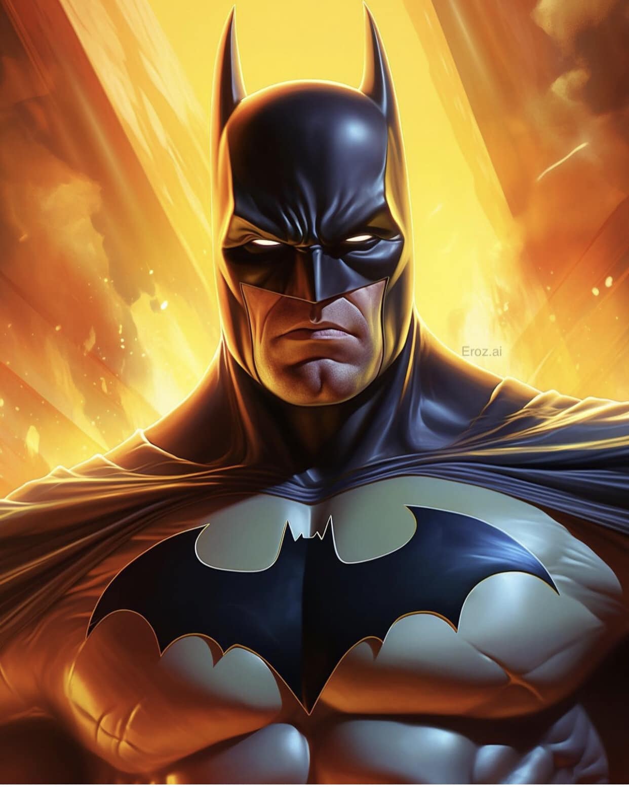 Batman Hero Portrait Print Poster
