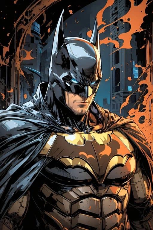 Batman Hero Portrait (4) Print Poster
