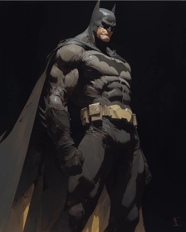 Batman Hero Posing Print Poster