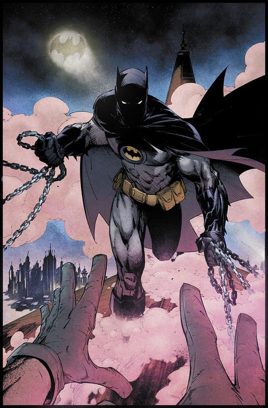 Batman Heroic Gesture Cityscape Print Poster