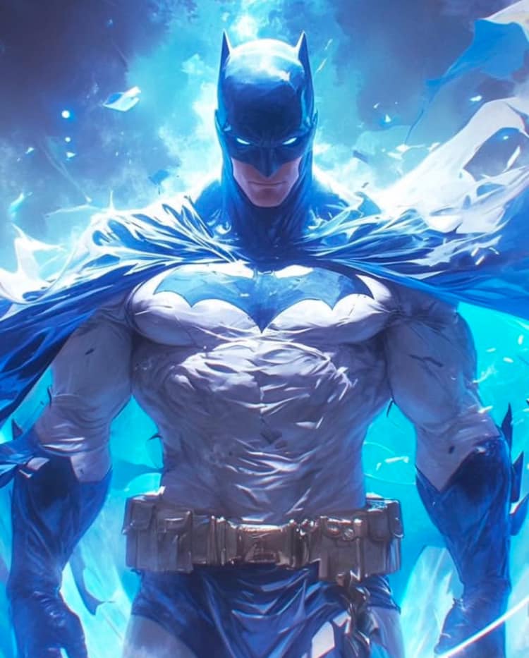Batman Heroic Illustration Print Poster