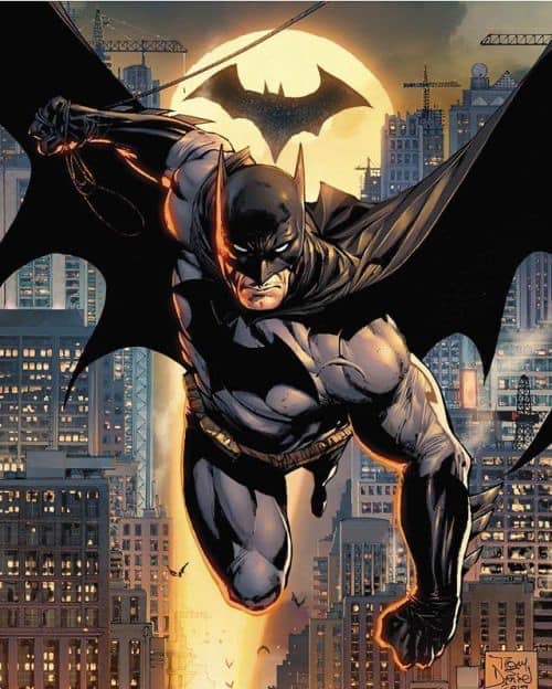 Batman Night Cityscape Print Poster