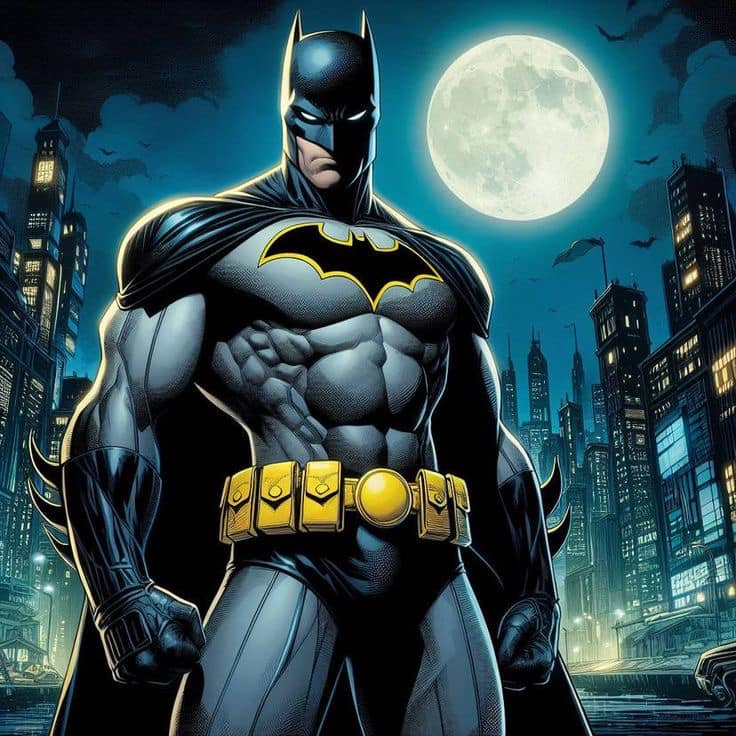 Batman Nightcityscape Print Poster